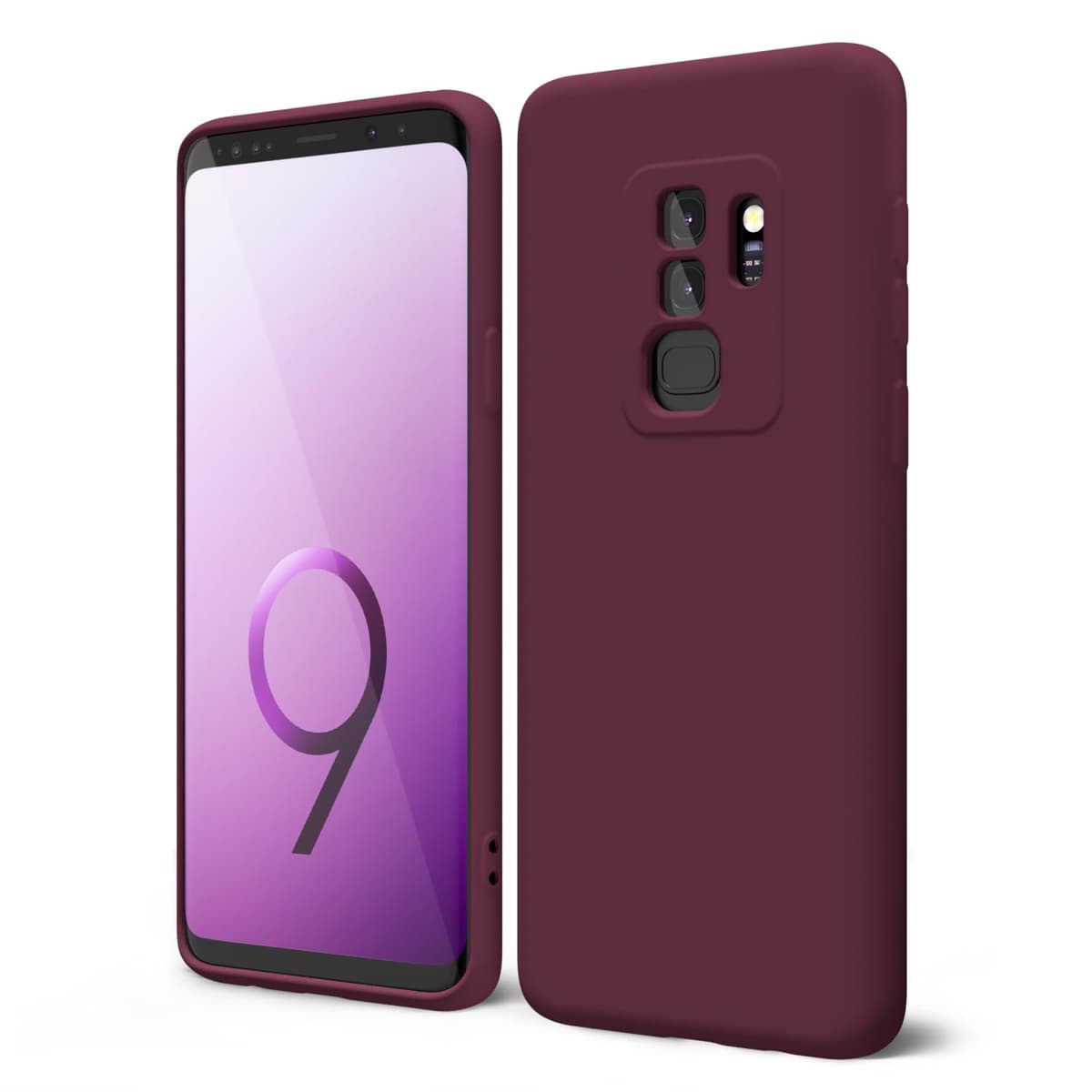 oakxco for Samsung Galaxy S23 Phone Case Liquid Silicone,Cute Thin Slim Soft Rubber TPU Plain Smooth Gel Cover for Women Girl Aesthetic Design, Matte Solid Protective & Shockproof, Burgundy Plum Wine — view 216