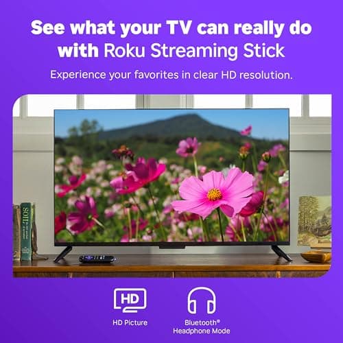 Roku Streaming Stick HD — HD Streaming Device for TV with Roku Voice Remote, Free & Live TV — view 2