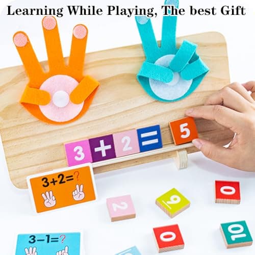 Montessori Toys for 3 4 5 Year Old,Preschool Learning Toys for Toddlers age 2-4,Educational Math manipulatives Number Counting Blocks for Kids,Birthday Christmas Stocking Stuffers for Boys Girls — view 2