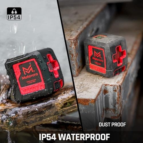 Self-Leveling Laser Level, 100Ft Green Cross Line Rotary Laser Tool - 4 Brightness Modes, Manual & Pulse Mode for Indoor/Outdoor Use, IP54 Waterproof with Carrying Bag — view 4
