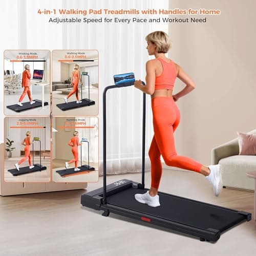Walking Treadmill with Handle Bar, Small Treadmill for Home Exercising — view 2