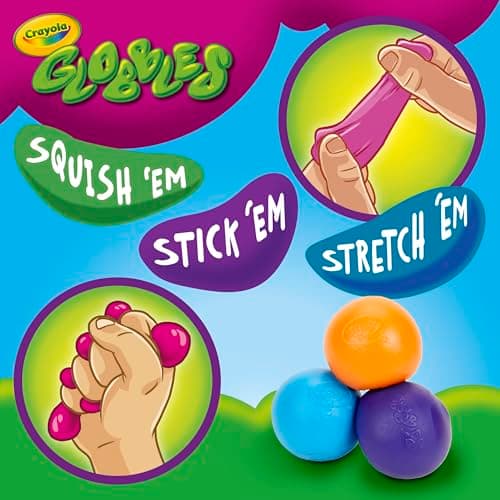 Crayola Globbles Fidget Toy (6ct), Sticky Stress Ball for Adults & Kids, Squishy Balls, Calming Sensory Gifts for Stress Relief — view 2