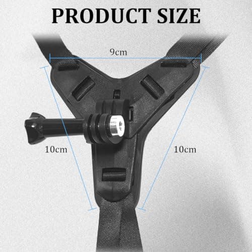JYmusaecoin Helmet Mount for DJI Osmo Action 6 5 Pro 4 3, Insta360 Ace Pro 2/1 X5 X4 X3, GoPro Hero 13 12 11 10 9 8 Max, Motorcycle Chin Strap Attachment with Extension J Hook Mounting Accessories — view 3