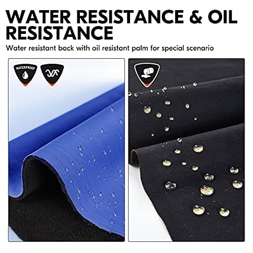 Vgo 1Pair -20℃/-4°F Winter Leather Work Gloves, Cold Weather Waterproof Safety Work Gloves,Cold Storage or Freezer Use,w/3M Thinsulate Lining(M,Black with Gray,SL7721FW) — view 3