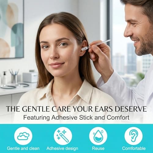 48 Pcs Ear Cleaning for Adults Kids,Reusable Sticky Ear Cleaner for Ear Wax Removal,Ear Wax Cleaner with Soft Resin Heads (Small) — view 4