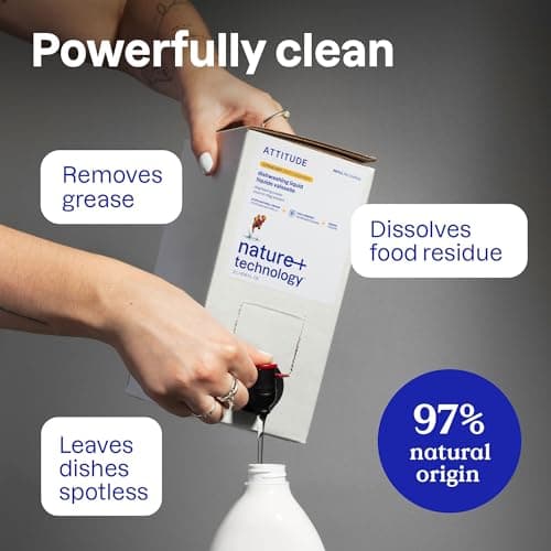 ATTITUDE Dish Soap, EWG Verified, Plant-Based & Vegan Dishwashing Liquid, Naturally Derived, Made in Canada, Citrus Zest Scent, 700 mL — view 2
