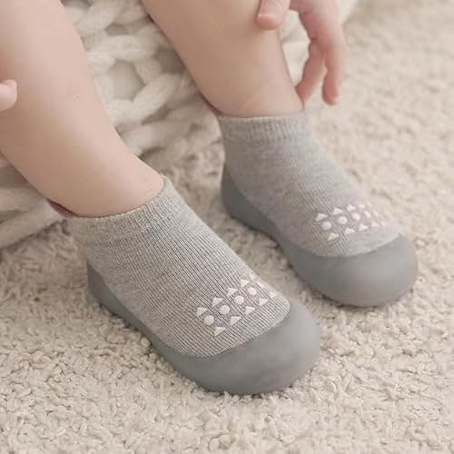 Baby Walking Sock Shoes Infant Non-Slip Breathable Slippers with Soft Rubber Sole Baby Boys Girls Sneakers