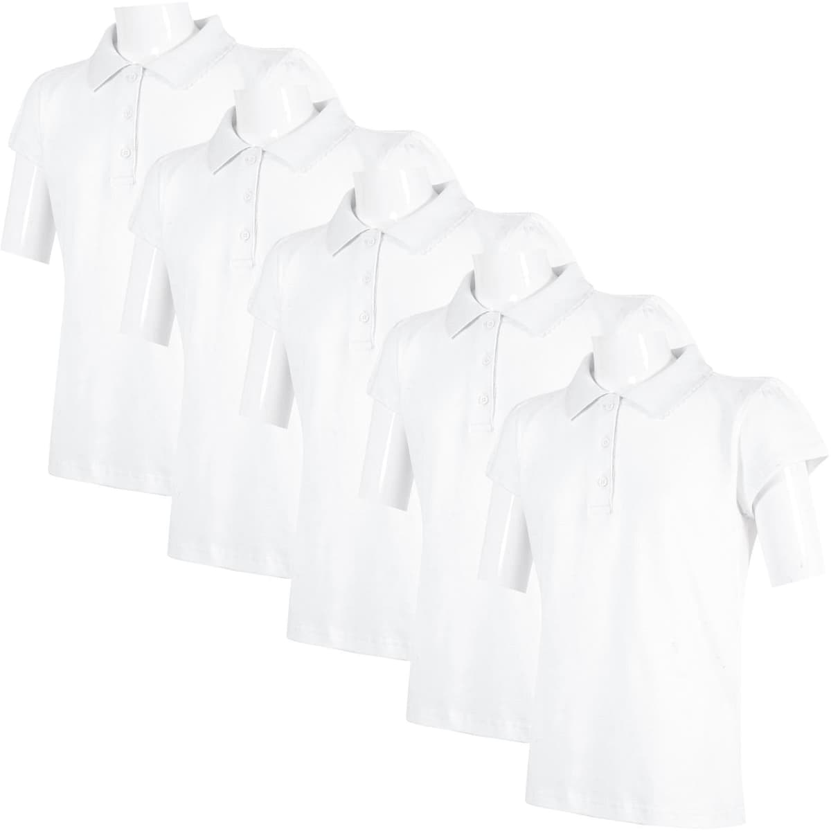 A2Z 4 Kids Girls Plain Polo Shirts Summer Tank Top and Tees New Casual Fashion Soft Feel School T Shirts Gifts for Childrens Age 3-13 Years — view 4