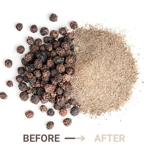 LaModaHome Vintage Mini Antique Copper Grinder for Salt and Pepper, Turkish, Greek, Arabic Coffee Beans, Spices, Herbs Mill, Manual Kitchen Accessories for Home, Restaurant, Farmhouse, Gift - Gold — view 4