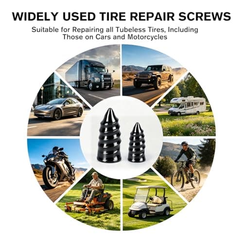 Uxuzepo 71PCS Tire Plug Kit, Screw Type Tire Repair Kit — view 5