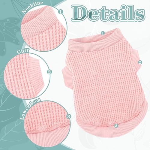 Cozy and Functional Dog Shirts for Small Puppies: Stretchable Pink Attire with Easy-On Design, Ideal for Chihuahuas and Yorkies - Enhance Comfort and Playfulness on Chill Days Medium — view 5