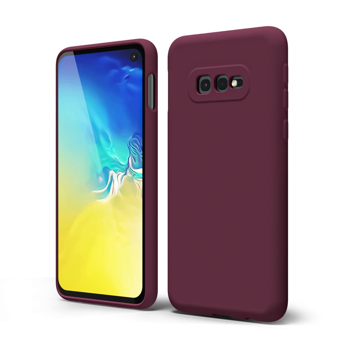 oakxco for Samsung Galaxy S23 Phone Case Liquid Silicone,Cute Thin Slim Soft Rubber TPU Plain Smooth Gel Cover for Women Girl Aesthetic Design, Matte Solid Protective & Shockproof, Burgundy Plum Wine — view 288