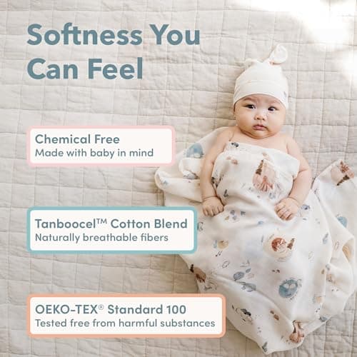 Loulou Lollipop Muslin Swaddle Blanket for Baby, 47x47, Magical Dragons — view 2