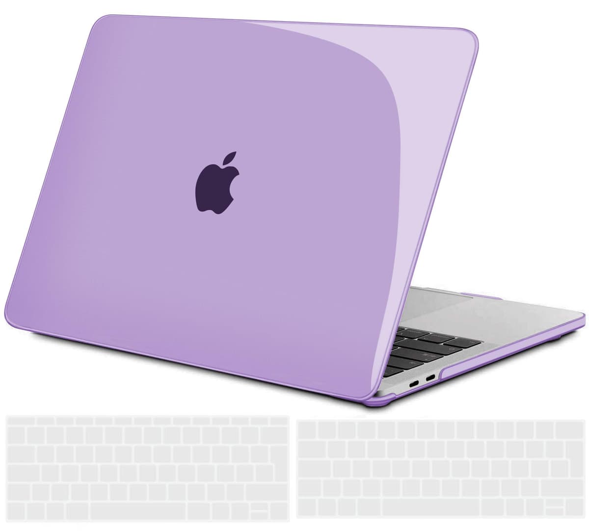 TECOOL Case compatible with MacBook Air M1 & MacBook Air 13 inch Retina 2020 2019 2018 (A2337 A2179 A1932), Plastic Snap On Hard Shell Cover & UK EU Keyboard Protector, Crystal Clear (Glossy) — view 53