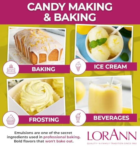 LorAnn Lemon Bakery Emulsion, 4 oz - Intense Lemon Flavor Extract for Baking, Cookies, Frosting, Ice Cream, Pie, Smoothies, Tea and Beverage - Vegan, Gluten, Sugar, and Nut Free — view 3
