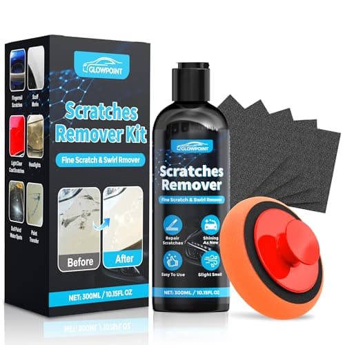 Car Scratch Remover, 300ml Scratch Repair & Swirl Remover Kit for Vehicles, Scratch Eraser Restorer & Polishing with Pad and Nano Sparkle Cloth for Light Scratches, Oxidation, Water Spots