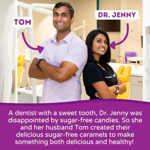 Tom & Jenny's Sugar Free Caramel - Individually Wrapped Sugar Free Candy - Zero Sugar Keto Caramels (Sea Salt & Vanilla Classic Chewy Caramel) — view 9