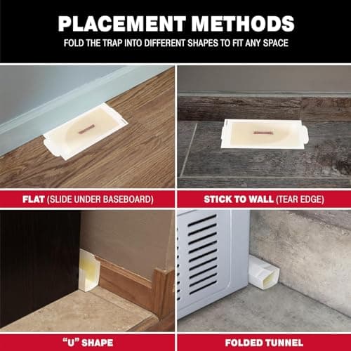 Catchmaster Compact Sticky Insect & Mouse Traps 75-Count, 3.5"x7" Glue Boards for Mice & Insects, Ultra Sticky Mouse Traps Indoor for Home Use in Garages, Basements & Attics, Capture in Tight Places — view 5