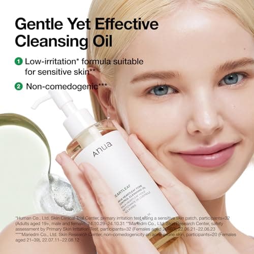 Anua Heartleaf Pore Control Cleansing Oil, Pore Cleanser, Sebum Care, Gentle Melting Oil Cleanser for Face, Safe For All Skin Type, Daily Hydrating Makeup Remover, Korean Skin Care (6.76fl.oz) — view 3