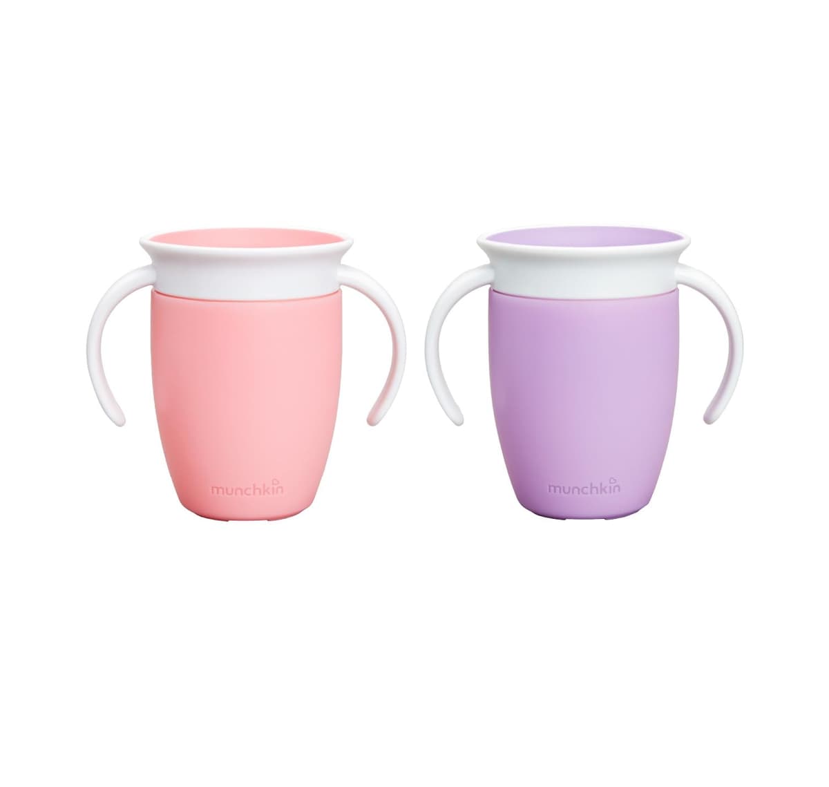 Munchkin Miracle 360 Sippy Cup | Trainer Toddler Cup | BPA Free Baby & Toddler Cups w.Handles | Non Spill | Dishwasher Safe Baby Cup | Leakproof | 6+ Months | 7oz/207ml | 2 Pack |Pink/Purple — view 8