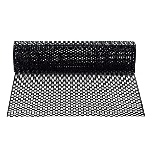 AggAuto Universal 40 inchx13 inch Car Grill Mesh - Aluminum Alloy Automotive Grille Insert Bumper Honeycomb Hole 6mm Spacing 1mm, One of the Most Multifunctional Shape Grids 100x33cm Black — view 5