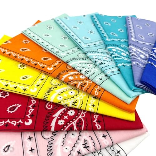 Vamqor 100% Cotton 10 Pack Fine Bandanas(Summer Assorted) — view 2