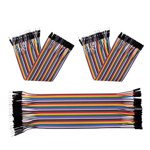 ELEGOO 120pcs Multicolored Dupont Wire 40pin Male to Female, 40pin Male to Male, 40pin Female to Female Breadboard Jumper Wires Ribbon Cables Kit Compatible with Arduino Projects — view 3