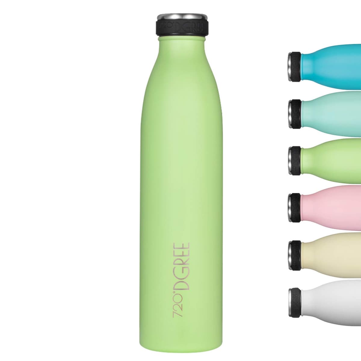 720°DGREE Botella Agua Acero Inoxidable “milkyBottle“ – 1litro - Sin BPA Free, Antigoteo y Prueba de Fugas - Frasco térmico, Cantimplora Aislada - Bebida con Gas, Deporte, Escuela, Gimnasio Exteriore — view 51