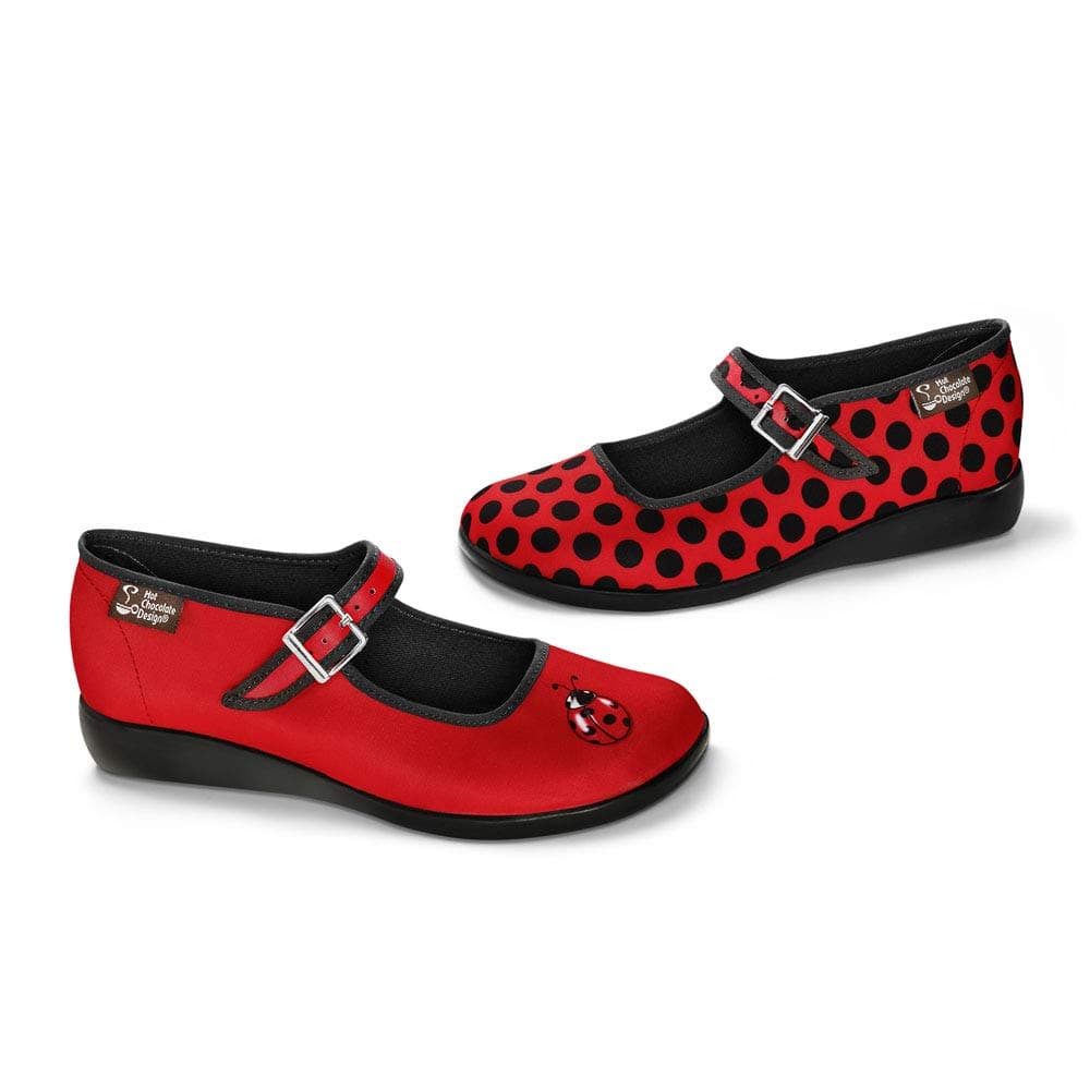 Hot Chocolate Design Chocolaticas Funky Canvas Women's Mary Jane Flat Shoes — view 2