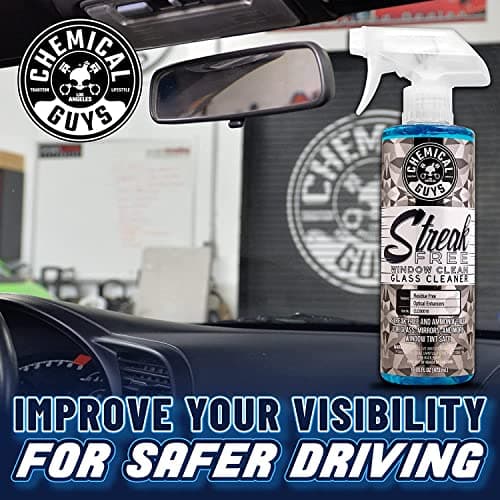 Chemical Guys Streak Free Glass & Window Cleaner (Works on Mirrors, Navigation Screens & More; Car, Truck, SUV and Home Use), Ammonia Free & Safe on Tinted Windows, 473 ml — view 2
