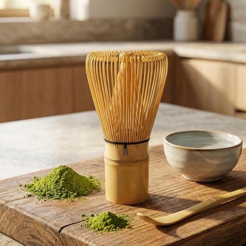Clay&Fire Matcha Whisk, Handcrafted Bamboo Whisk for Matcha Powder, Traditional Japanese Chasen for Matcha Stirrer, 100% Natural Matcha Wisk