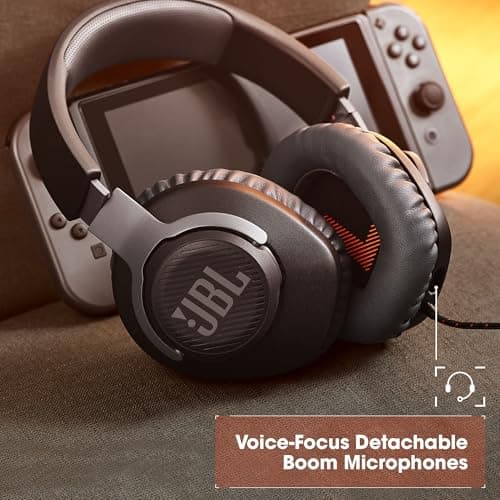 JBL Quantum 100 - Wired Over-Ear Gaming Headphones - Black, Large — view 3
