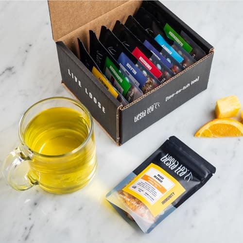Tiesta Tea - Favorites Starter Sampler Dry Flight Set, Premium Loose Leaf, High to No Caffeine, Makes Hot & Iced, Assorted Tea Sets with Herbal, Black, Fruit Blends & More, 8 Resealable Sample Pouches — view 5