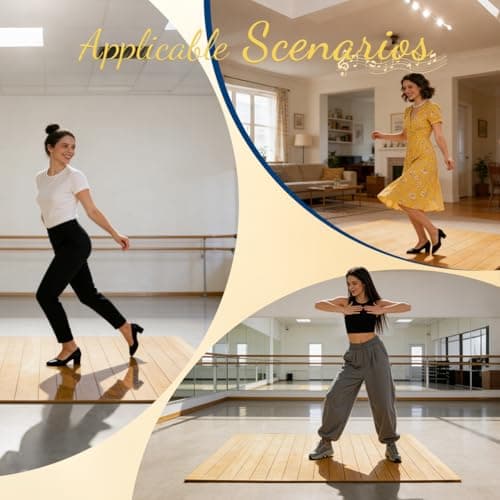 Pansente Tap Dance Floor 47.8x38.5 inches Dance Floor with Cushioning Underlay Dance Floor,Specifically Designed for Tap and Jazz Dance,is Perfect for Living Rooms,Studios, Stages,and Any Other Venue — view 6