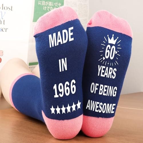 Moyel 60th Birthday Gifts for Women Funny Socks for Women