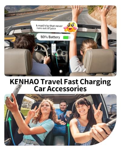 Car Charger USB C, 3 Port 67W Dual USB-C & USB-A Car Phone Charger Adapter — view 6