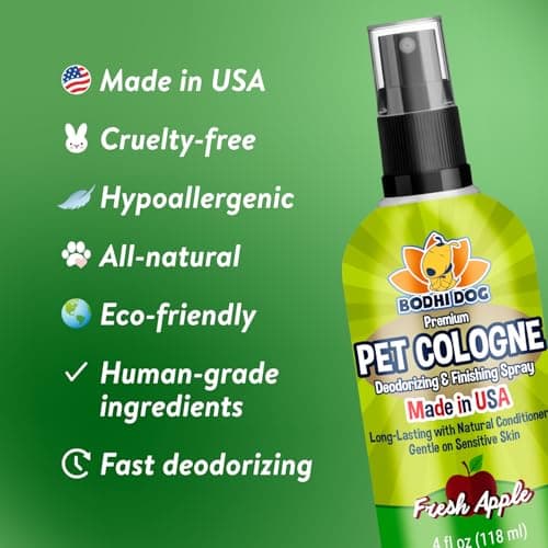 Bodhi Dog Premium Dog Cologne - Deodorizing Dog Perfume & Conditioner for Dogs & Cats - Natural Long Lasting Spray - Keeps Pets Fresh All Day - Gentle & Safe Formula, Made in USA (Fresh Apple 4 Fl Oz) — view 4