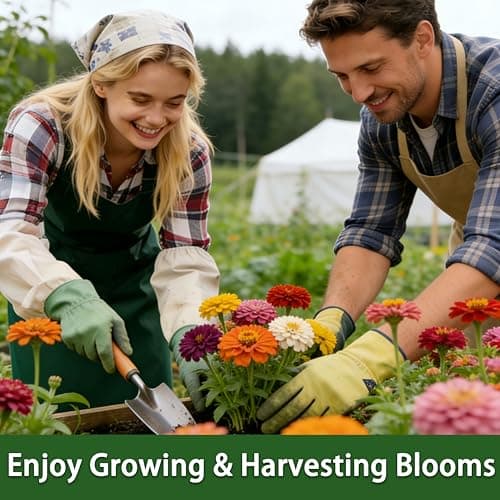 LUOJIBIE Zinnia Seeds, 6500+ Bulk Pack Mixed Colors Large Blooms Seeds, California Giant Zinnia Seeds for 2026, High Germination Non-GMO, Wildflower Seeds for Planting Indoor Outdoor, Open Pollinated — view 5