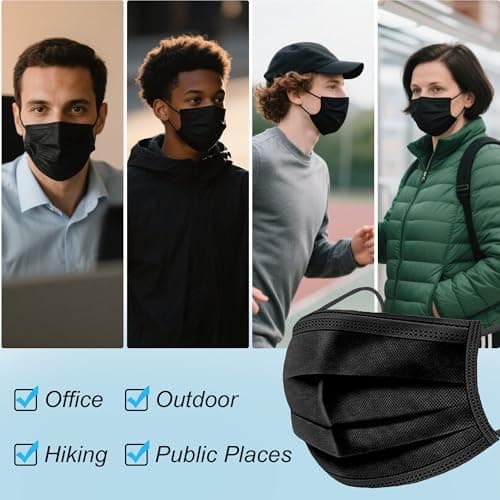 LEMENT Disposable Face Masks 125 Pcs,3 Ply Face Mask for Adults,5 Color — view 5