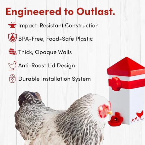 RentACoop 32oz(1L) Drinker Plus 2 Versatile Nipples - Suitable for Chicks, Quail, Pigeons, Doves, and Other Smaller Birds — view 3