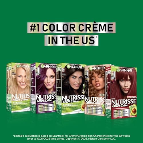 Garnier Nutrisse Ultra Crème Hair Color, Permanent Hair Dye with 100% Gray Coverage, Vegan & Cruelty-Free, 10 Black (Licorice), 1 Count — view 9