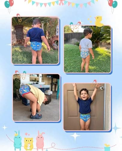 MooMoo Baby Cotton Potty Training Underwear 4 Packs Absorbent Reusable Training Pants for Boys 2T — view 4