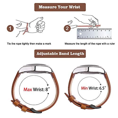 Ritche Christmas Stocking Stuffers Genuine 21mm Leather Watch Band Compatible with Timex Expedition Fossil Seiko Classic Vintage Quick Realease Watch Bands for Men Women Toffee Brown Watch Strap — view 5