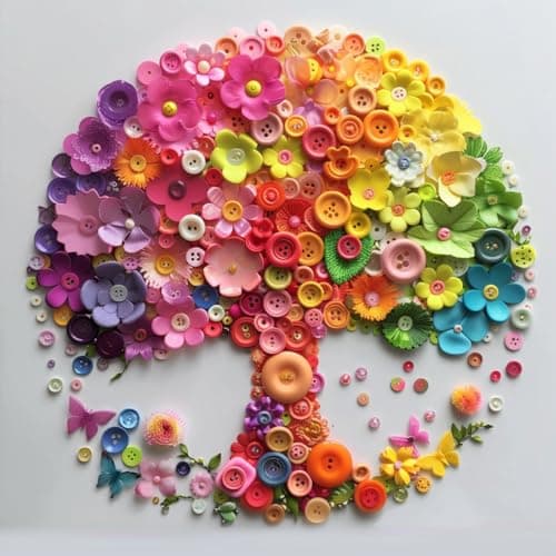 Greentime 600-700 PCS Mixed Color Assorted Sizes Round Resin Buttons for Crafts Sewing DIY Manual Button Painting DIY Handmade Ornament Buttons Easter Egg Fillers Decorative — view 3