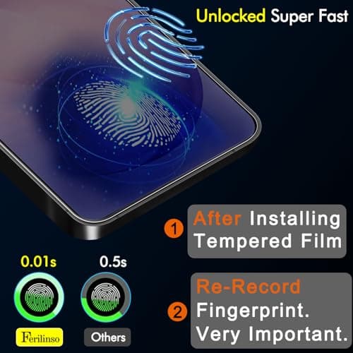 Ferilinso 3 Pack Screen Protector for Samsung Galaxy S26 Ultra, 9H Military-Grade Shatterproof Tempered Glass, Dust Removal Tray, Fingerprint Compatible, Case Friendly, with Camera Lens Protectors — view 4