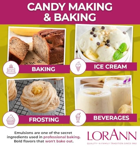 LorAnn Banana Bakery Emulsion, 4 oz - Intense Banana Flavor Extract for Baking, Cookies, Bread, Frosting, Ice Cream, Pies, Smoothies and Beverage - Vegan, Gluten, Sugar, and Nut Free — view 3