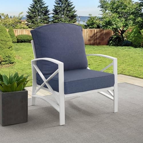 Goodgoods 24x24 inch Outdoor/Indoor Deep Seat Patio Cushions Set of 2 Resilient Foam Filling Water Repellent Stain-Resistant UV Resistant Weather Resistant Deep Seat Bottom Sky — view 2