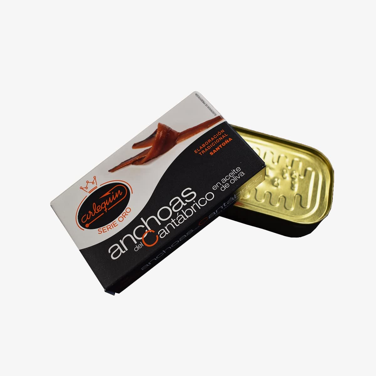 ARLEQUIN Serie Oro Anchoa del Cantábrico, Elaborada a Mano en Santoña, en Aceite de Oliva (2 Latas - 100 grs) — view 4