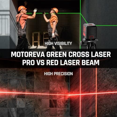 Self-Leveling Laser Level, 100Ft Green Cross Line Rotary Laser Tool - 4 Brightness Modes, Manual & Pulse Mode for Indoor/Outdoor Use, IP54 Waterproof with Carrying Bag — view 5