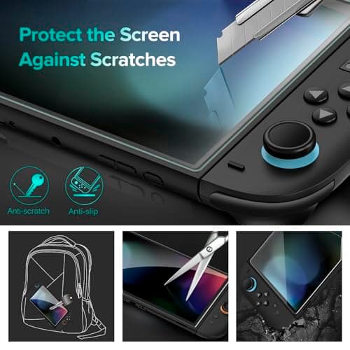 ivoler 3-Pack Screen Protector Tempered Glass for Nintendo Switch 2 Model 2025, Accessories Transparent HD Clear Anti-Scratch Screen Protector for Nintendo Switch 2, 7.9-Inch — view 4